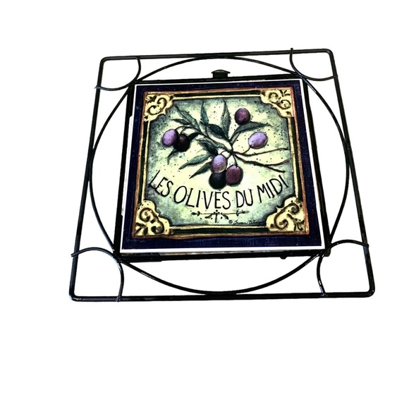 Susan Winget Trivet - Black Metal Frame - Vintage Home - Picture 3 of 11